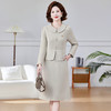 FW 2528洋气妈妈装长袖假两件连衣裙中长款裙 商品缩略图1