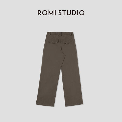 ROMI STUDIO“简约复古”精梳棉洗水韧性顺滑感直筒裤 RW25SXG0138 商品图1