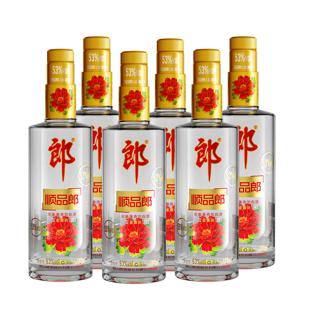 【口粮好酒】郎酒 顺品郎 金盖 兼香型 53度 480ml*6瓶（光瓶需打包防破损 不发原箱）