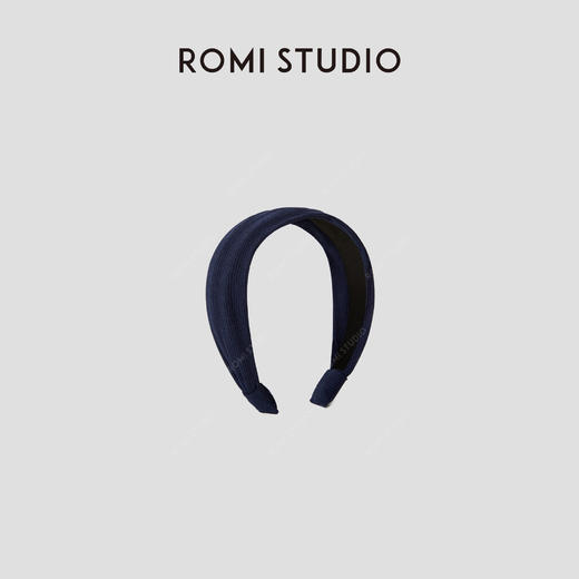 ROMI STUDIO 高颅顶不卡头居家外戴宽边坑条针织发箍 RWCRP34394 商品图2