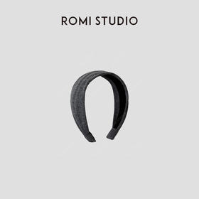 ROMI STUDIO 高颅顶不卡头居家外戴宽边坑条针织发箍 RWCRP34394