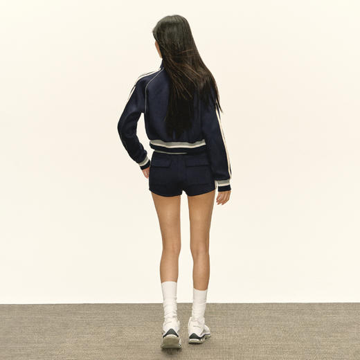 Ariseism 美式复古设计感短款外套+短裤两件套套装女秋季新款 商品图4