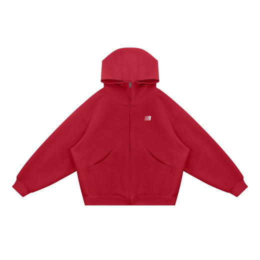 FDR官方店 460g高克重高领开衫空气层连帽卫衣外套男女春秋季上衣 商品图6