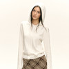 Ariseism 美式复古设计感白色毛球镂空连帽毛衣女秋新款宽松上衣 商品缩略图3