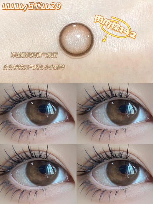 lillily  日抛 【肉肉棕】14.2mm 商品图1