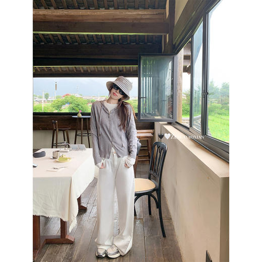 <曾小咸推荐>韩系高腰蝴蝶结刺绣直筒牛仔长裤！ 商品图2