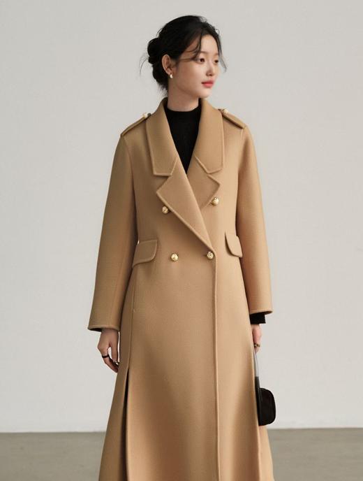 【高端系列】手工定制3980款100%羊毛英伦酷颯修身长款双面尼大衣-喜出 商品图2