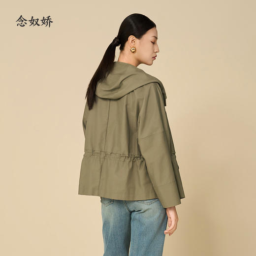 【商场同款】CNG5872 “随性短风衣” 两色可选 好搭配不压个 连帽设计减龄耐看 连帽短风衣 商品图9