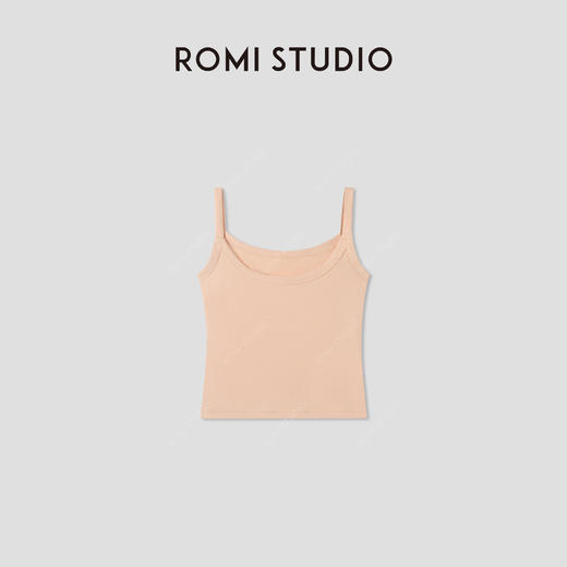 ROMI STUDIO“简约基础”棉质弹力修身U领无袖针织背心  RWCRSG2736 商品图2