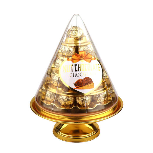 【金玉满堂❗️香港怡可缘金字塔】香醇浓郁，乐享美味，香醇可口，满足您的味蕾！招财进宝节日贡品发财金沙球夹心巧克力拜财神礼中秋节礼物-d 商品图4