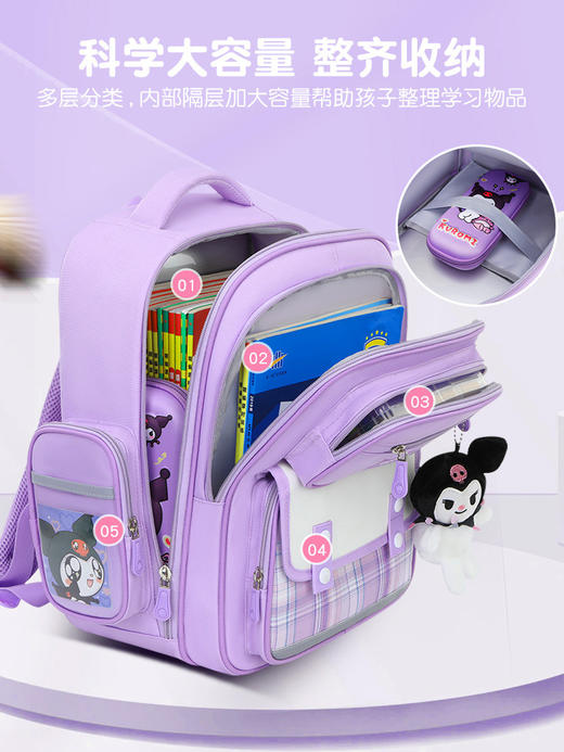 赠送学习用品【轻盈护脊！防泼水】开学季新款书包小学生女童大容量超轻便护脊，升级减负系统，呵护脊椎健康。ra 商品图13