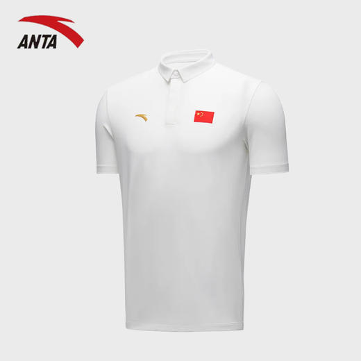 安踏国服短袖t恤男夏季速干商务休闲运动POLO衫中国家队T半袖体恤452520103 商品图1