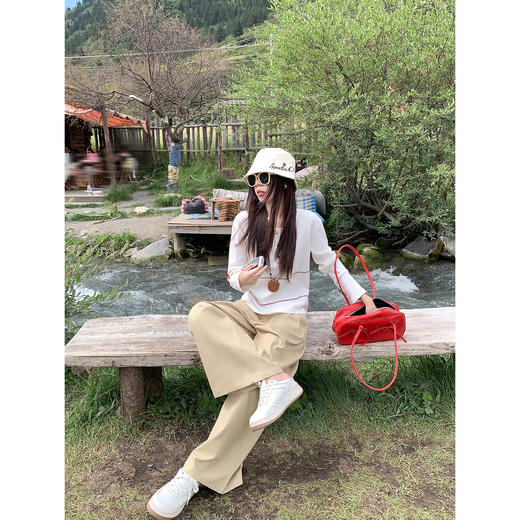 <曾小咸推荐>现货秒杀 ！微信超特价！韩版简约佰搭长袖T恤 日常129.99 立减60 秒杀69.99！！ 商品图4