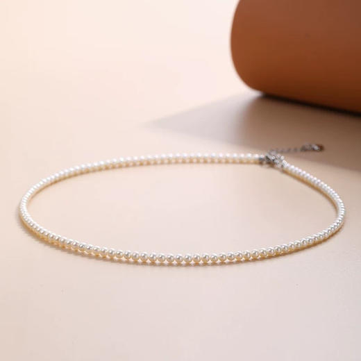 天语龙吟珍珠锁骨链5mm小米珠天然淡水珍珠项链百搭颈链高级锁骨链 商品图1