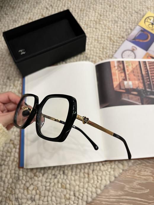 Chanel香奈儿 单依纯款素颜黑框眼镜 无敌遮脸 镜腿小爱心精致可爱🖤 商品图6