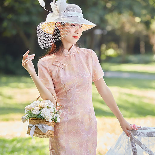 「自」全新升级【铂金会员358/天猫479/差价121】(11825)洛诗琳复古中国风气质连衣裙2025夏季显瘦国风改良旗袍裙女 商品图3