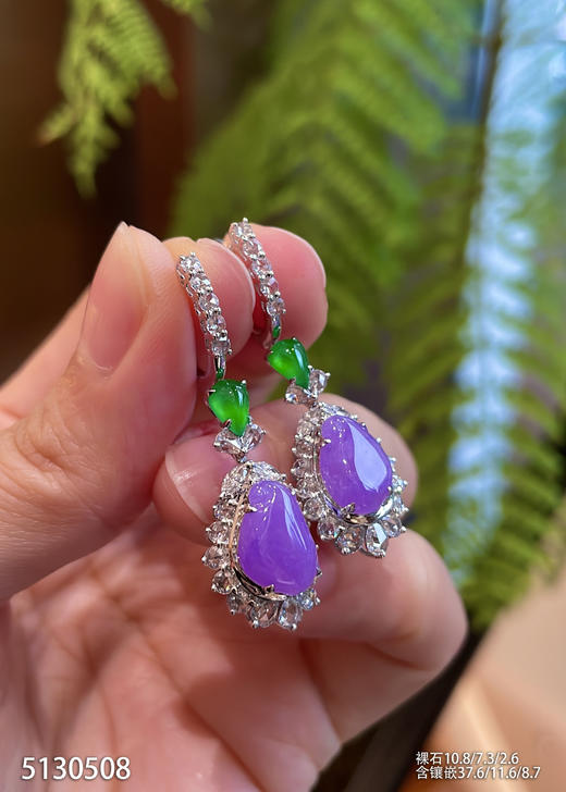 5130508，紫罗兰福瓜耳坠。具体价格微信咨询 商品图3