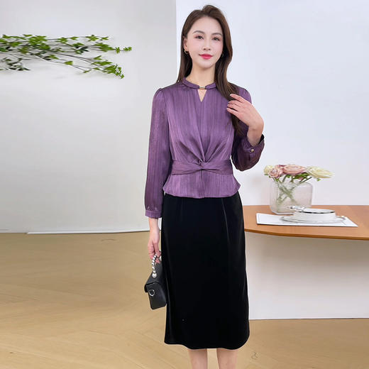 QYM 58A9502-Y时尚连衣裙拼结假两件连衣裙 商品图1