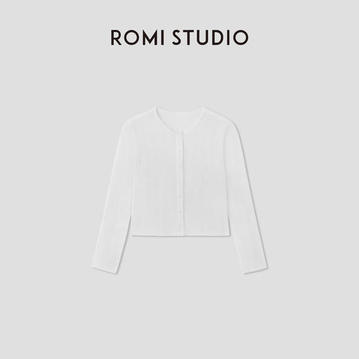 ROMI STUDIO可爱居家系列  舒适全棉多色坑条针织开衫RWCSST2012 商品图3