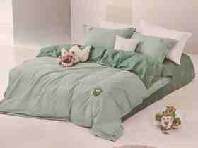 5楼水星布焦绿抗菌四件套（忘忧绿）