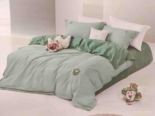 5楼水星布焦绿抗菌四件套（忘忧绿） 商品图0