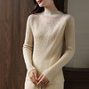 「自」全新升级【铂金会员201/天猫269/差价68】(45252)洛诗琳气质网纱拼接半高领打底衫2025秋季新款坑条针织上衣 商品缩略图2