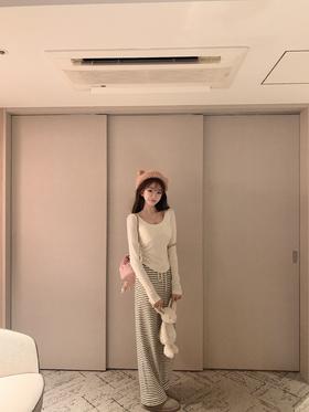 金蘑菇菇 温暖底色纯欲打底 / 自带bra 瞬间穿出韩漫身材耶！