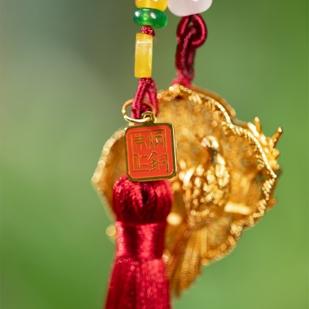 朱炳仁铜 喜上眉梢小挂件（金色） 商品图2