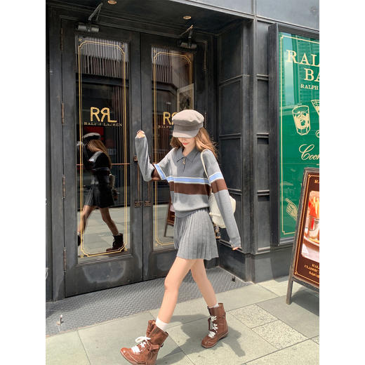 <曾小咸推荐>现货秒杀 ！微信超特价！polo领条纹针织衫 日常189.99 立减100 秒杀89.99！！ 商品图3