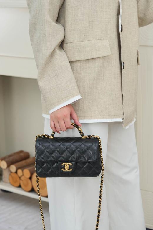 香奈儿 25B 双C手柄 CF大mini黑色  （LZ*MM） 商品图9