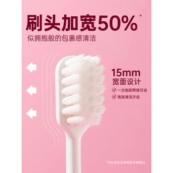 名创优品棉感高密万根软毛牙刷温和洁齿成人牙刷4支装 家庭装 /个人护理 /口腔护理 /牙刷 商品图2