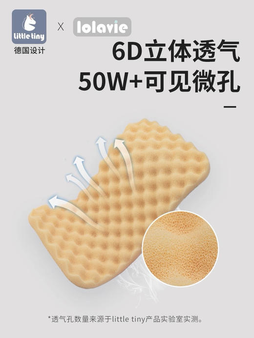【品牌方直发】Little Tiny宝宝枕头婴儿硅胶枕头芯吸湿透气 四季通用 商品图3