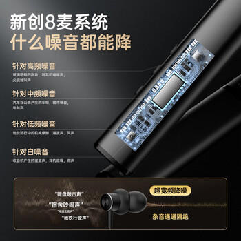 Viken【柏林之声 |2026最新款降噪】蓝牙耳机挂脖式无线运动颈挂超长续航大容量待机防水适用苹果小米 /数码 /影音娱乐 /蓝牙/无线耳机 商品图6