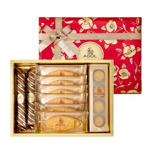 ADOL法式高奢伴手礼盒 +珍妮曲奇原味套装（红金） 商品图1