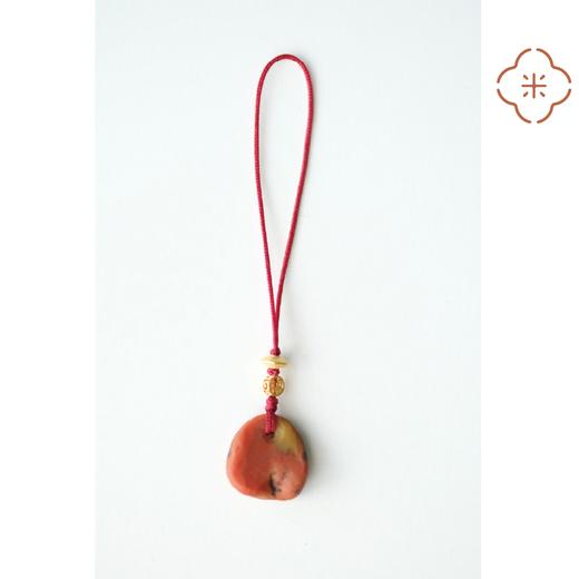 群特价福利 18k金手机链 难得的带皮包浆川料原矿南红手机挂件 商品图4