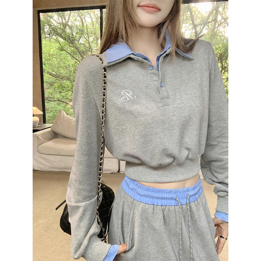 【129元任选2件】现货！韩系学院风撞色半身裙 商品图1