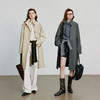 初语巴恩风立领宽松外套女2025轻薄肌理感中长款风衣 商品缩略图4