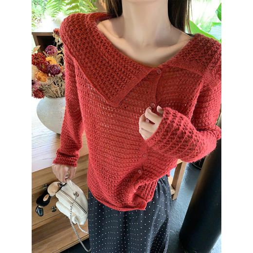 <曾小咸推荐>现货秒杀 ！微信超特价！慵懒风镂空针织衫 日常199.99 立减110 秒杀89.99！！ 商品图1