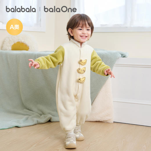 巴拉巴拉balaOne宝宝连体衣新生婴儿哈衣2025新款儿童冬装加绒萌 商品图2