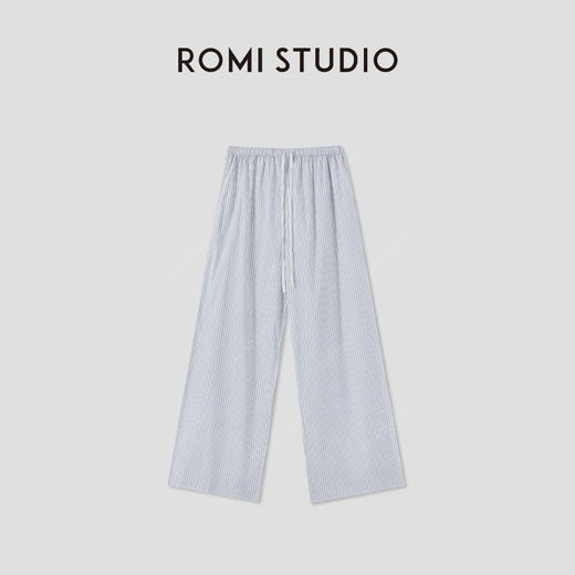 ROMI STUDIO“慵懒随性”棉质柔软亲肤印花条纹阔腿裤 RWCRXM4001【现货】 商品图0