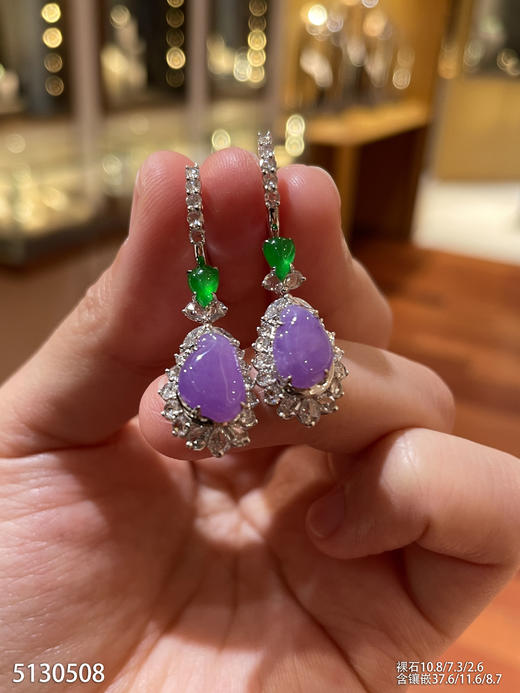 5130508，紫罗兰福瓜耳坠。具体价格微信咨询 商品图2