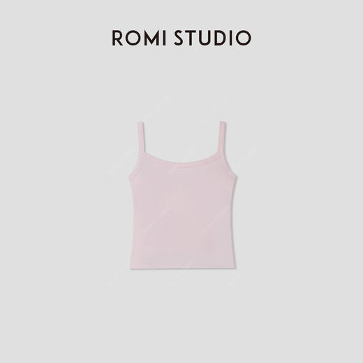 ROMI STUDIO“简约基础”棉质弹力修身U领无袖针织背心  RWCRSG2736 商品图1