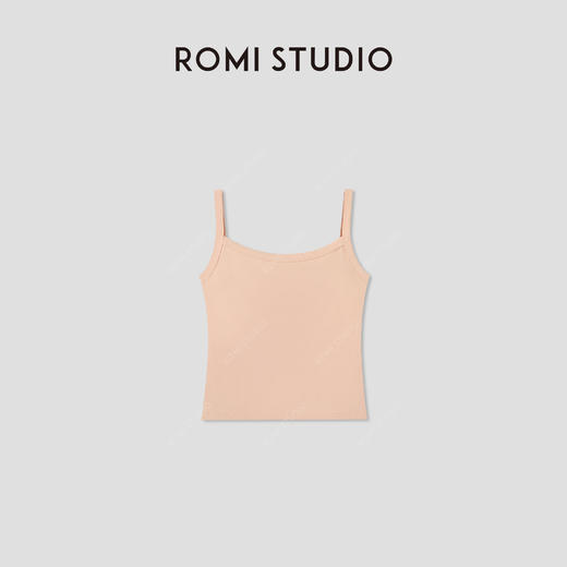 ROMI STUDIO“简约基础”棉质弹力修身U领无袖针织背心  RWCRSG2736 商品图3