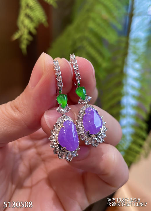5130508，紫罗兰福瓜耳坠。具体价格微信咨询 商品图5