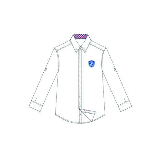 遵师附校-男长袖衬衫（领结不包含） 商品图0