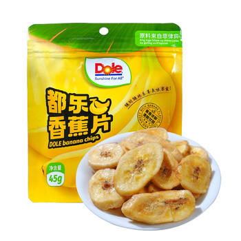 都乐（DOLE）香蕉片900g(45g*20包)甄选菲律宾产区香蕉干休闲零食新老包装发货 /休闲食品 /蜜饯果干 /香蕉干 商品图1