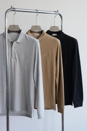 B.B 25秋季新款 纯棉珠地长袖Polo衫 CX206