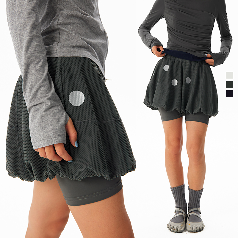 CryingCenter 反光波点网眼花苞裙网球裙裤 哭喊中心