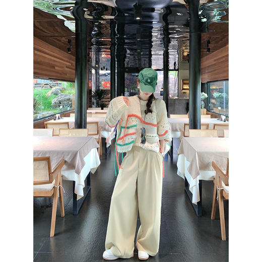 【179元任选2件】现货！韩系氛围感撞色流苏毛衣圆领 商品图3