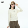 P&X设计师女装2025秋季短款T恤长袖内搭街头风 825302203 杏色 商品缩略图0
